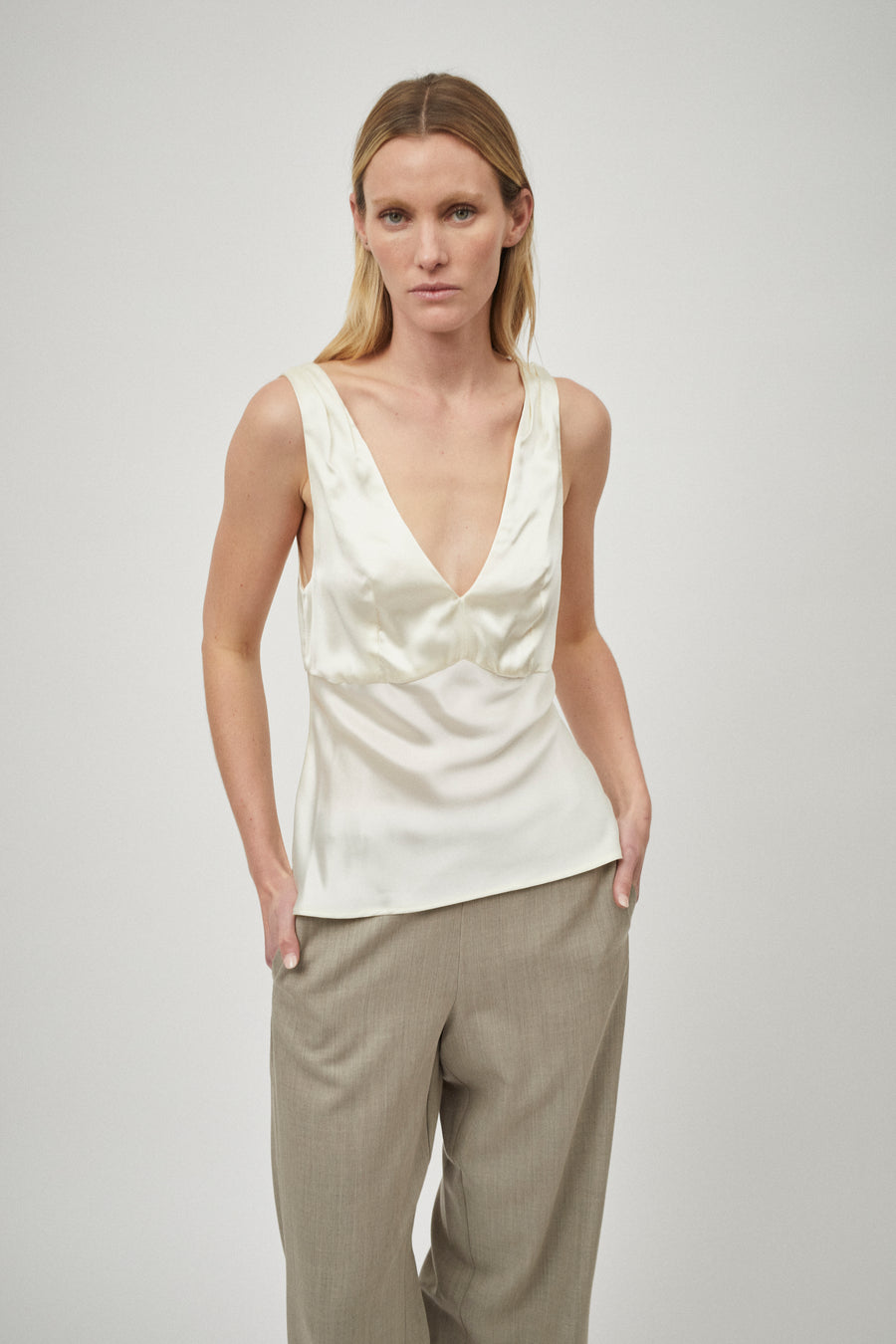 Wool Elastic Waist Pant