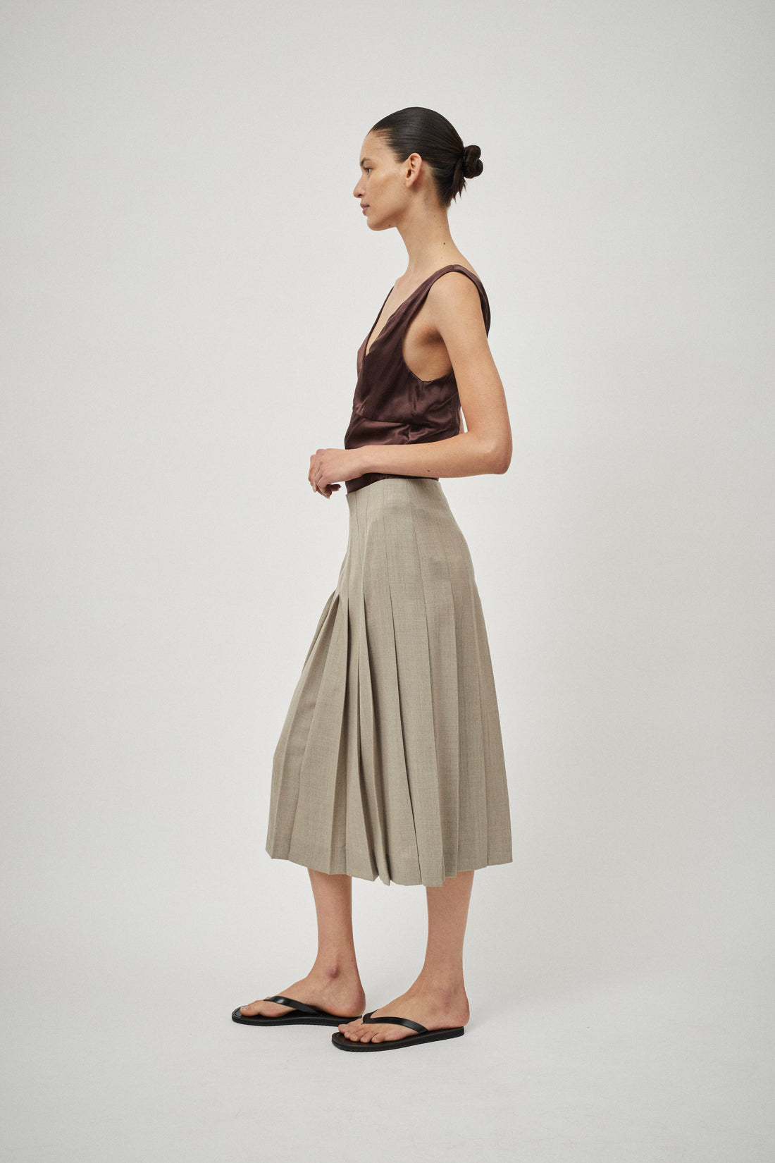 Wool Pleat Skirt