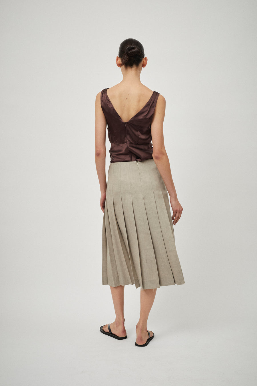 Wool Pleat Skirt