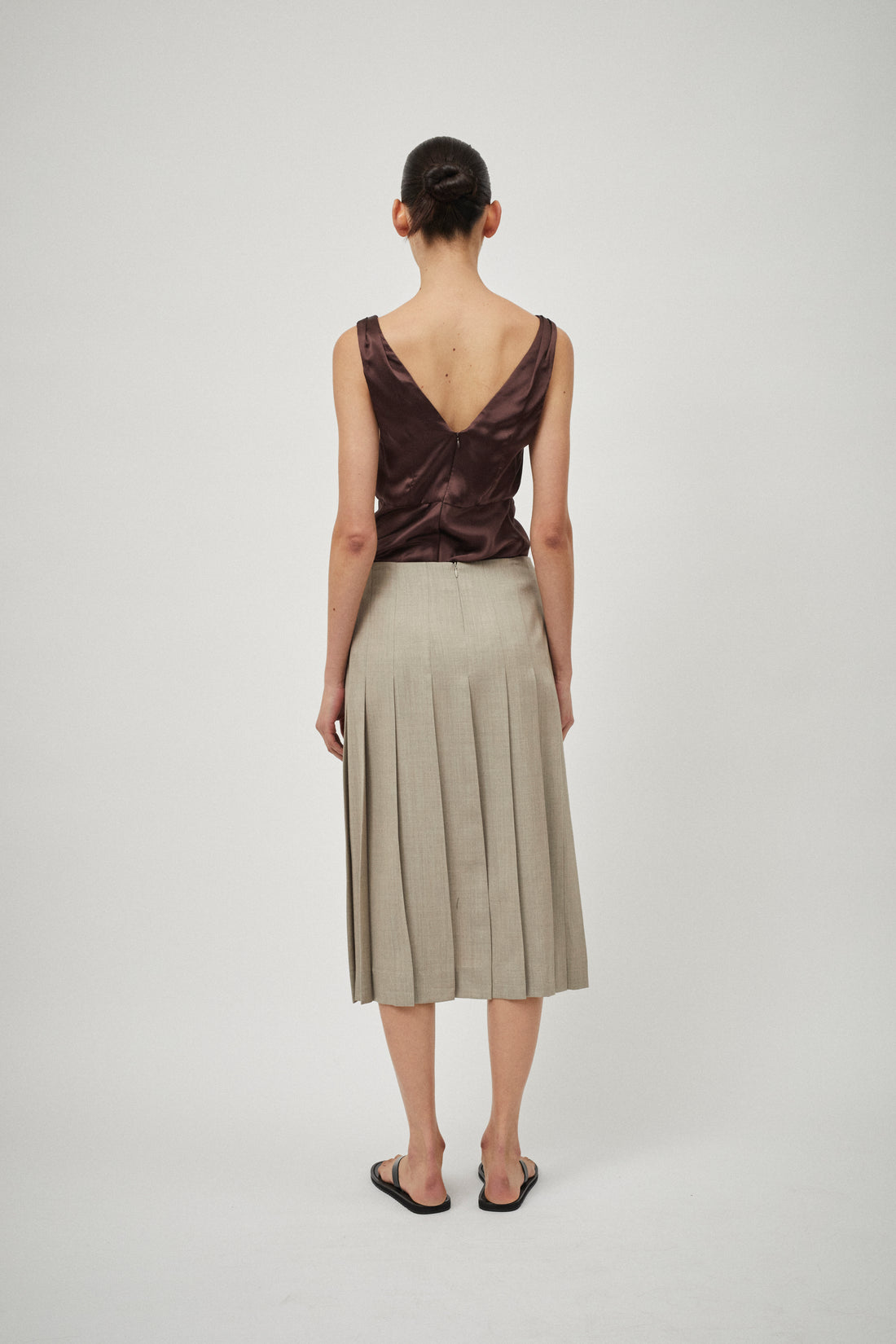 Wool Pleat Skirt