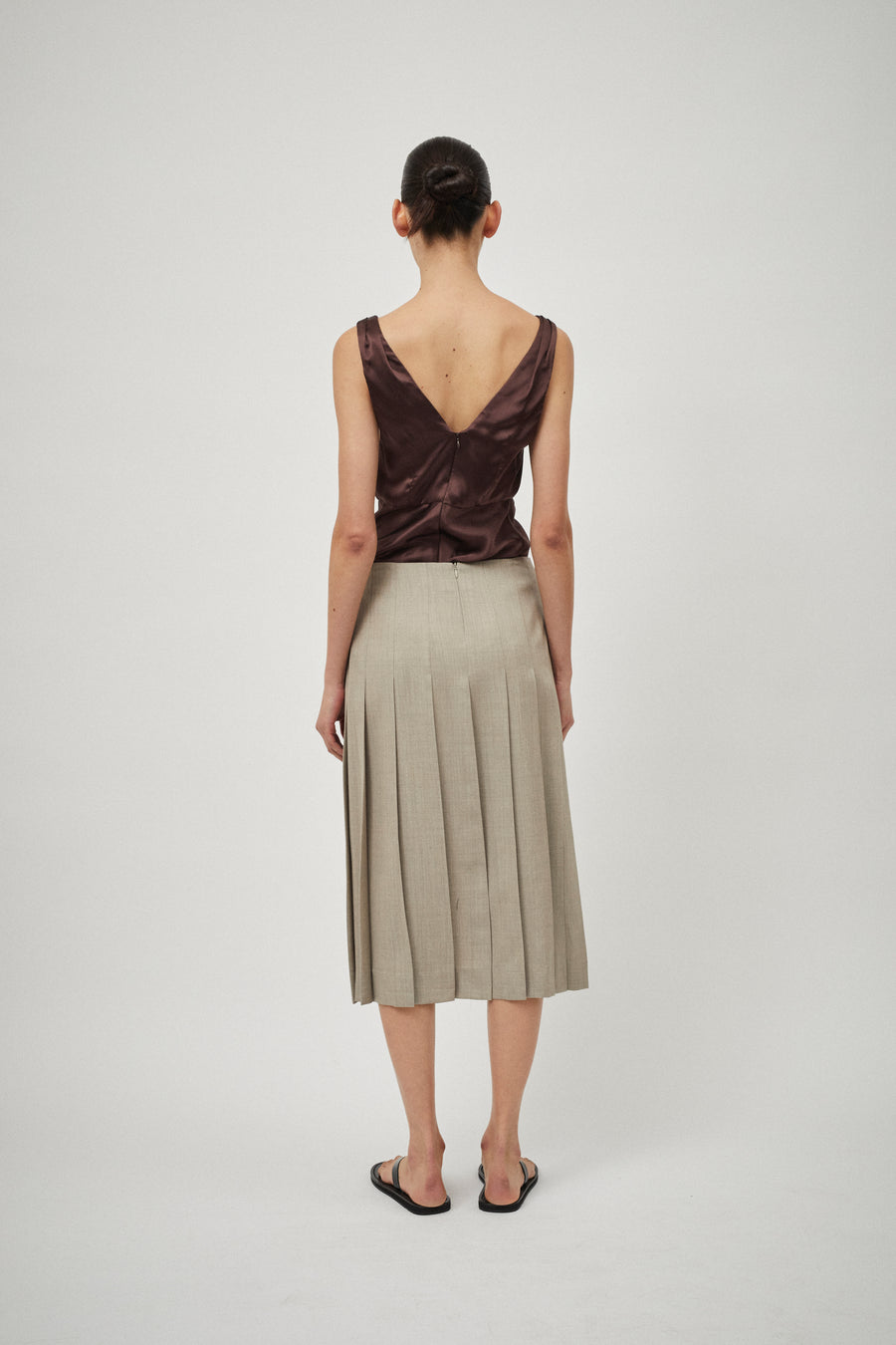 Wool Pleat Skirt