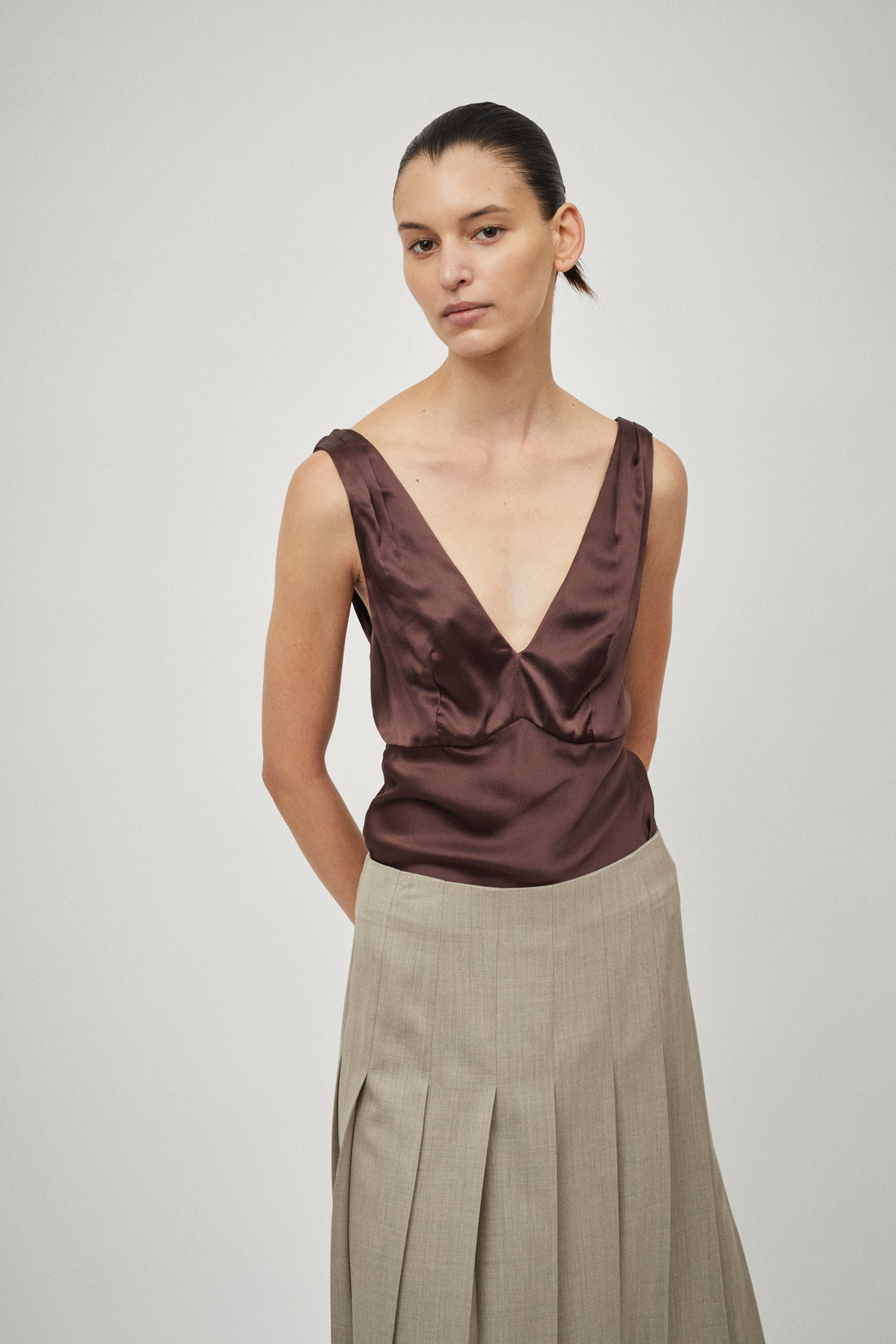 Wool Pleat Skirt
