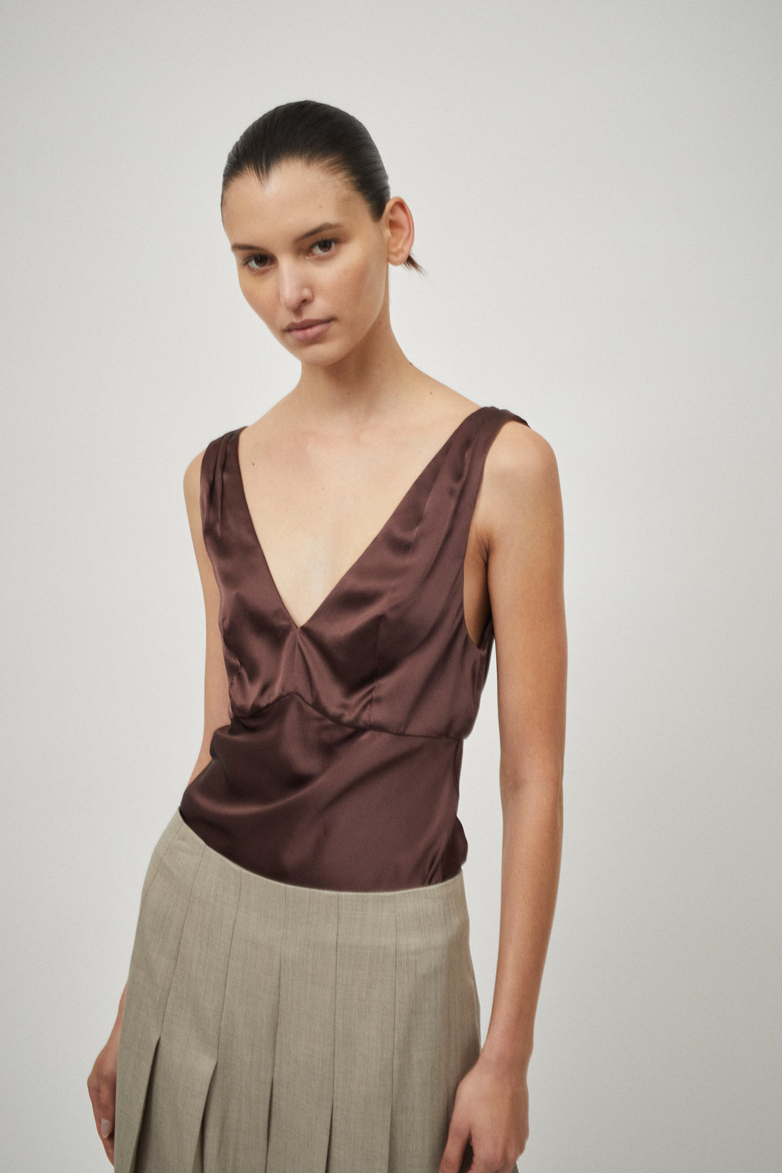 Wool Pleat Skirt