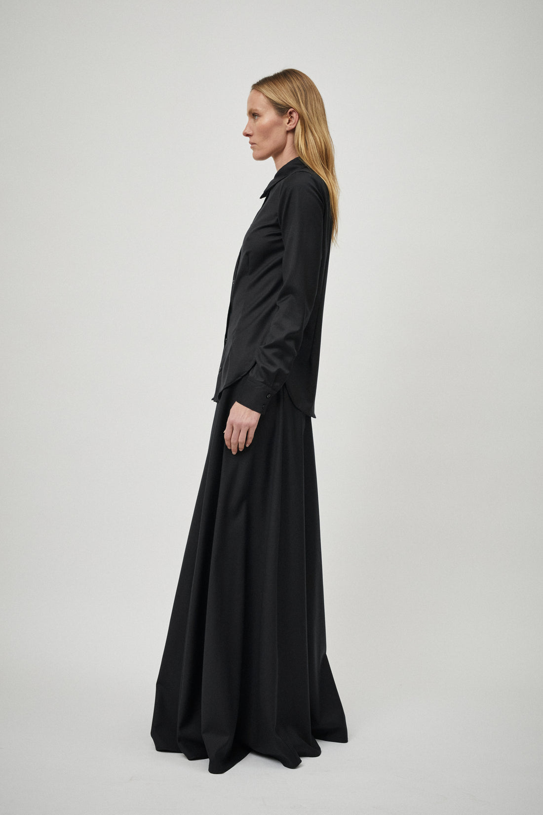 Wool Panelled Skirt