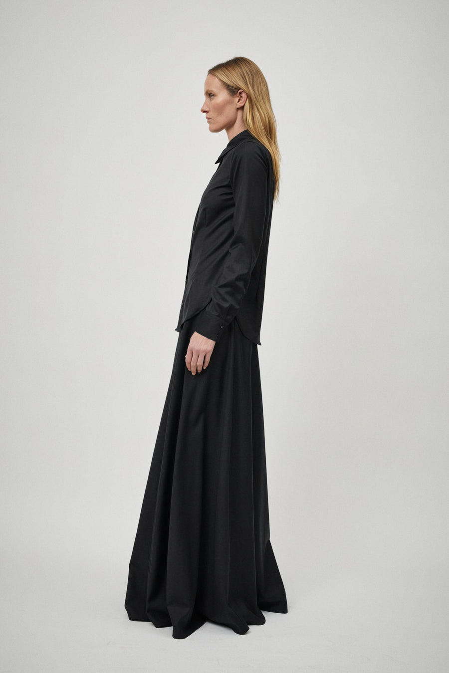 Wool Panelled Skirt