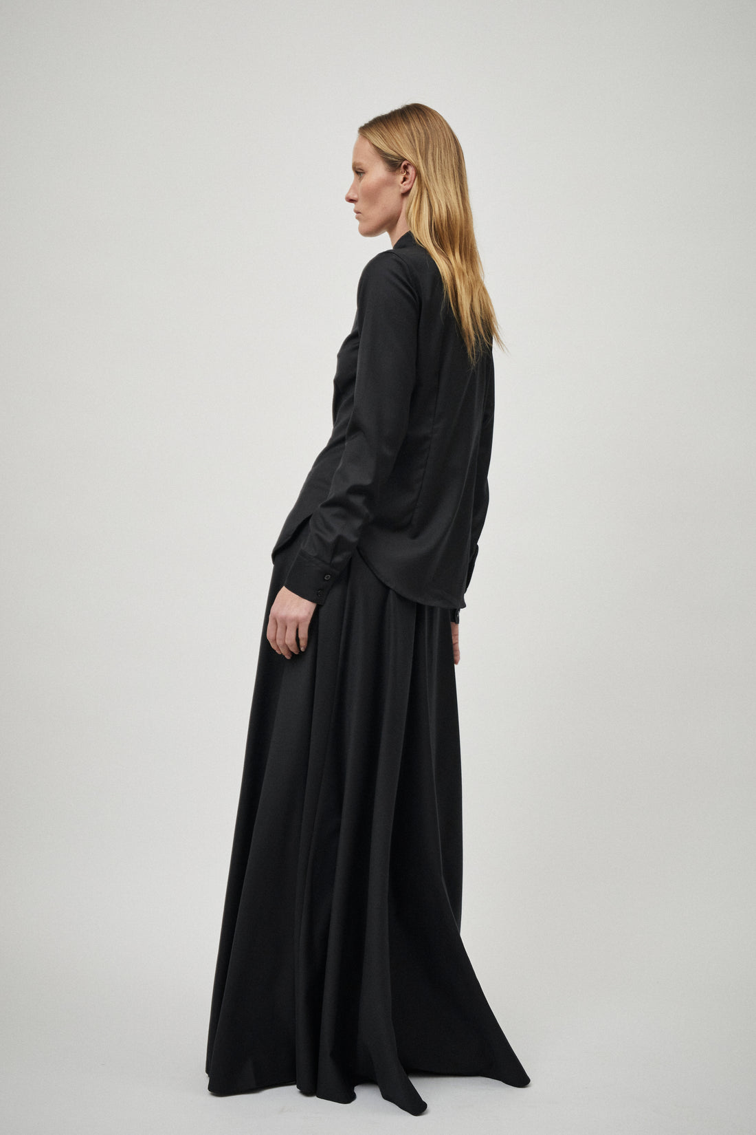 Wool Panelled Skirt