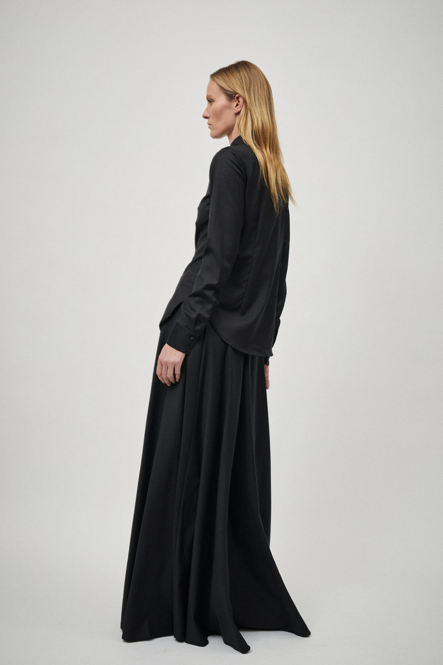 Wool Panelled Skirt