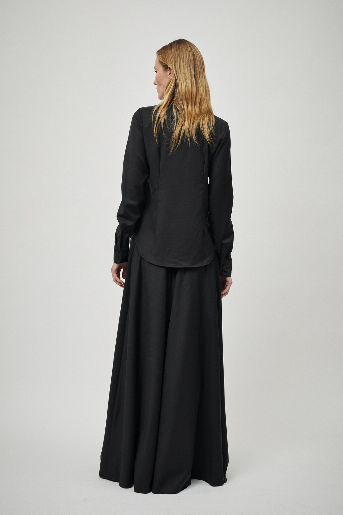 Wool Panelled Skirt