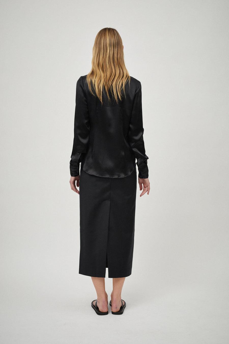 Classic Wool Pencil Skirt