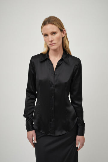 Dart Detail Silk Blouse