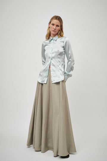 Wool Panelled Skirt