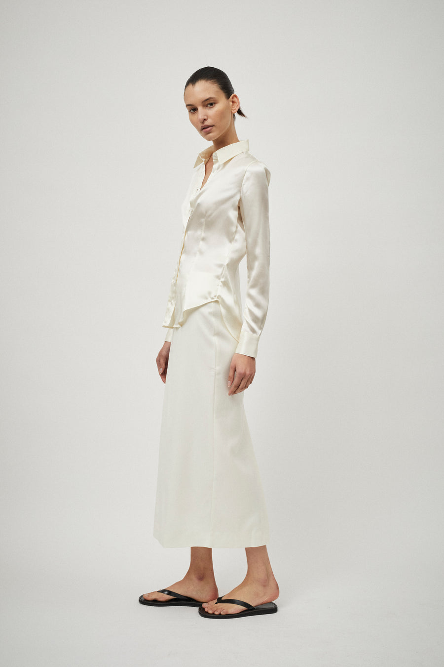 Classic Wool Pencil Skirt