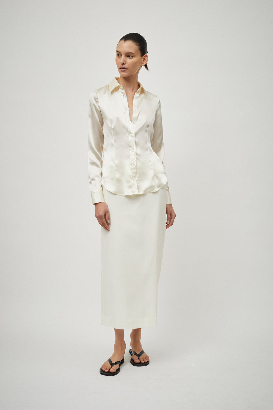 Classic Wool Pencil Skirt