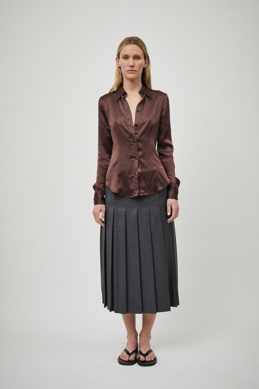 Dart Detail Silk Blouse