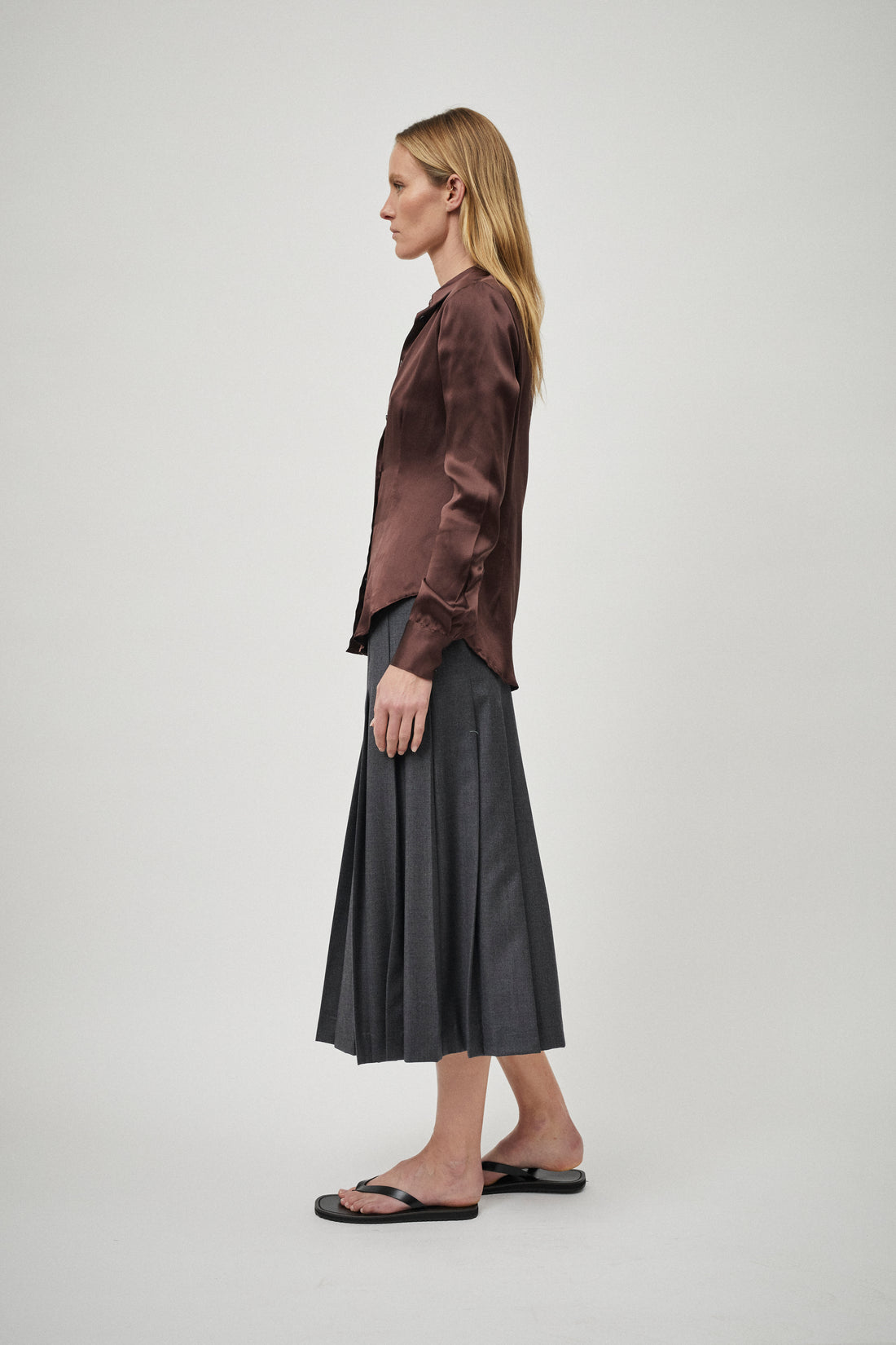 Wool Pleat Skirt