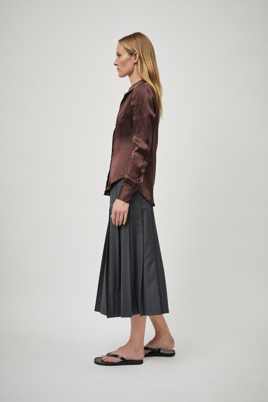 Wool Pleat Skirt