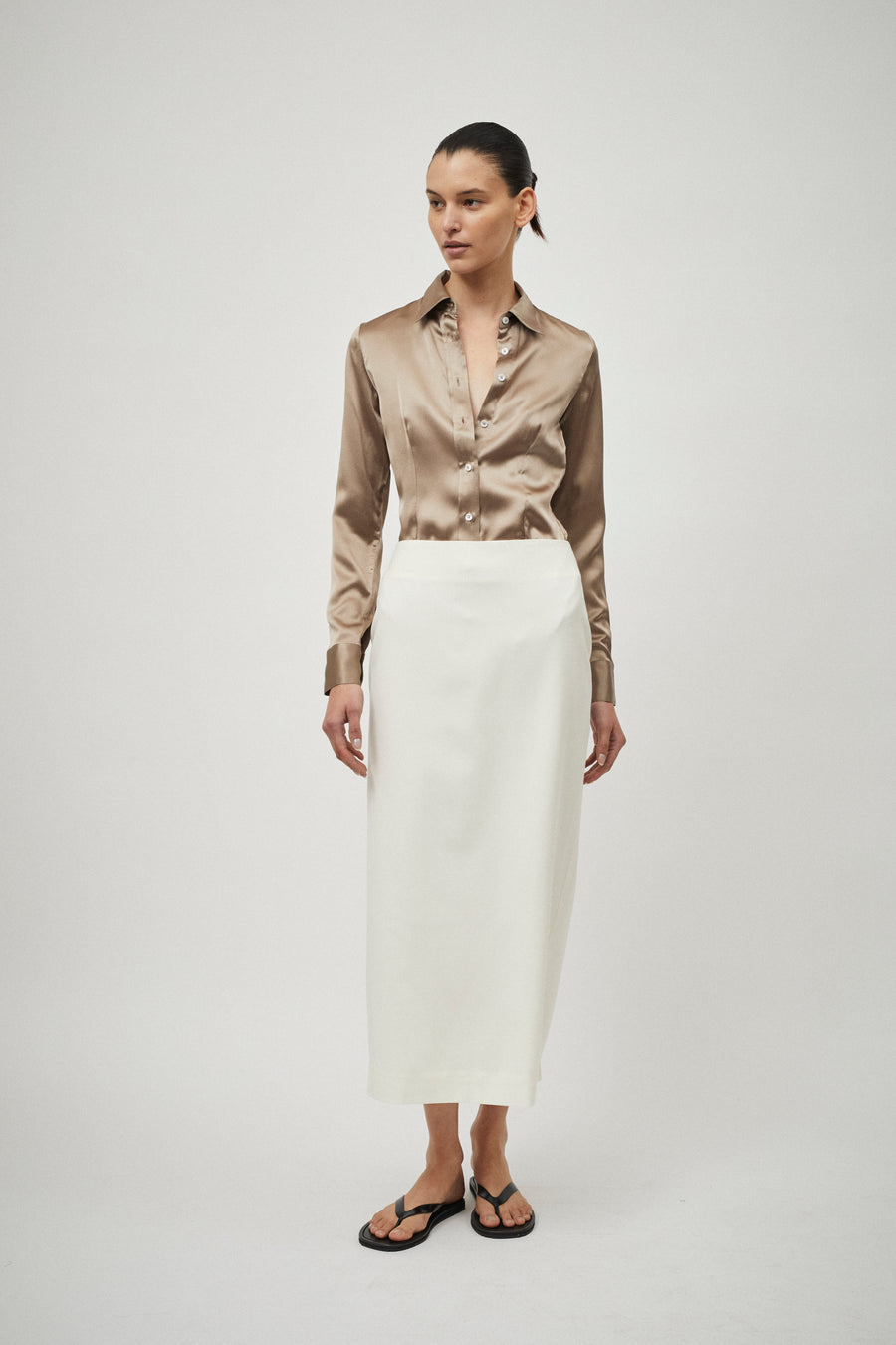 Dart Detail Silk Blouse