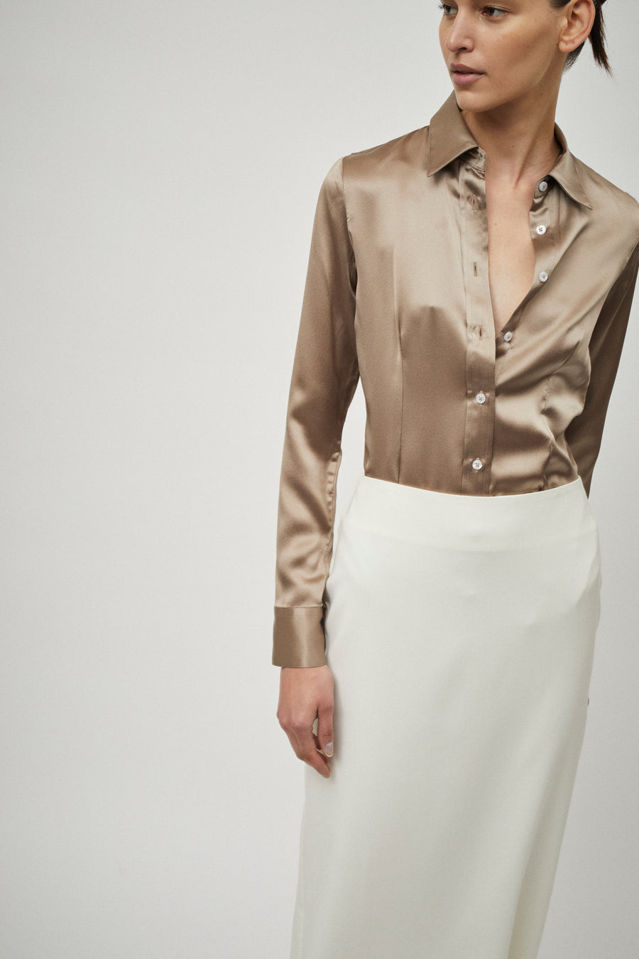 Dart Detail Silk Blouse