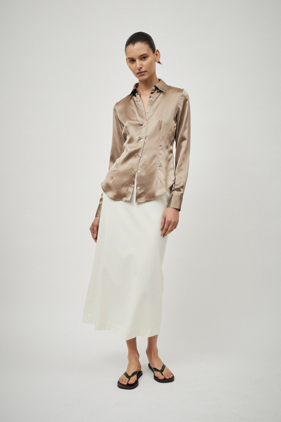 Dart Detail Silk Blouse