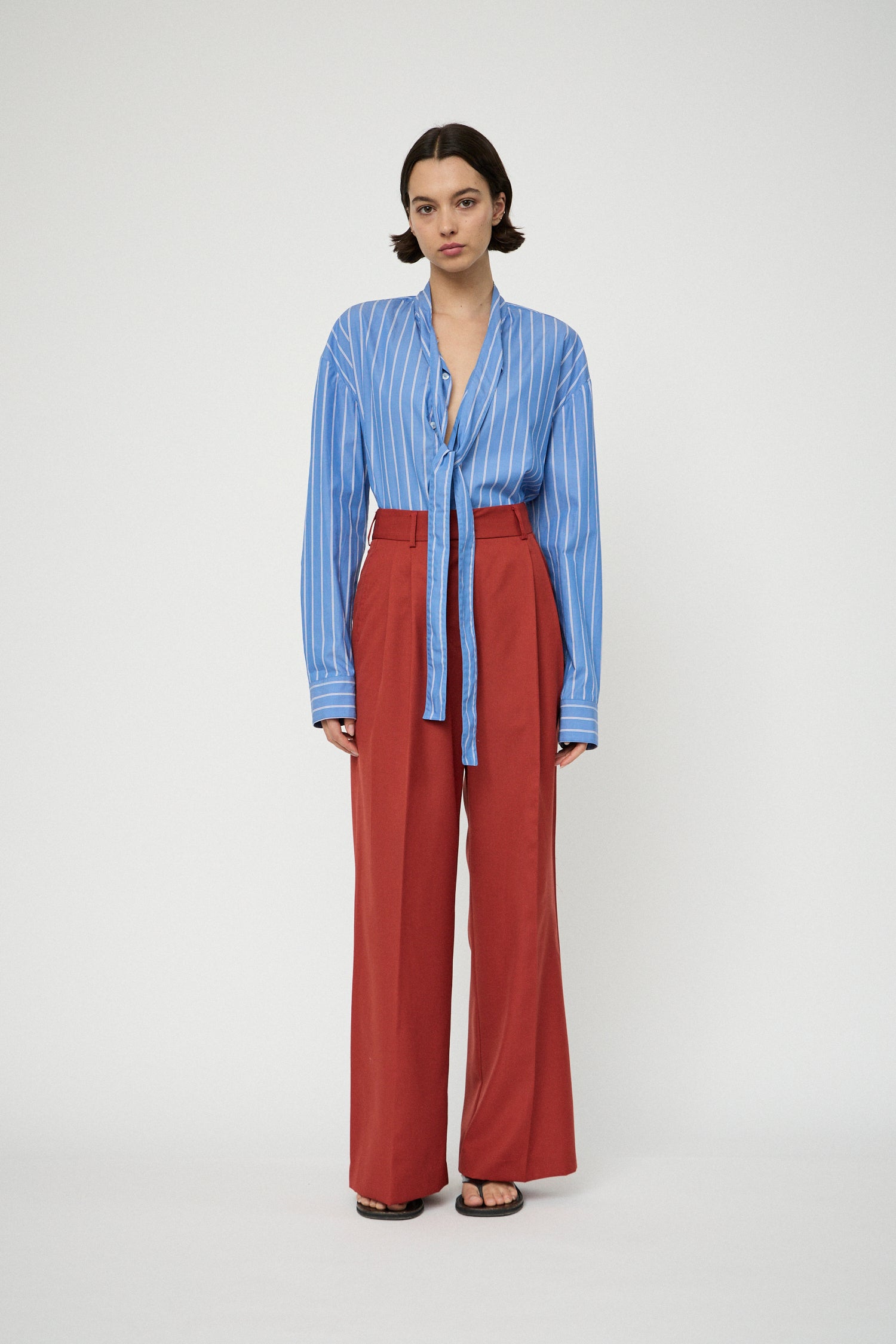 Double Pleat Trouser Rust