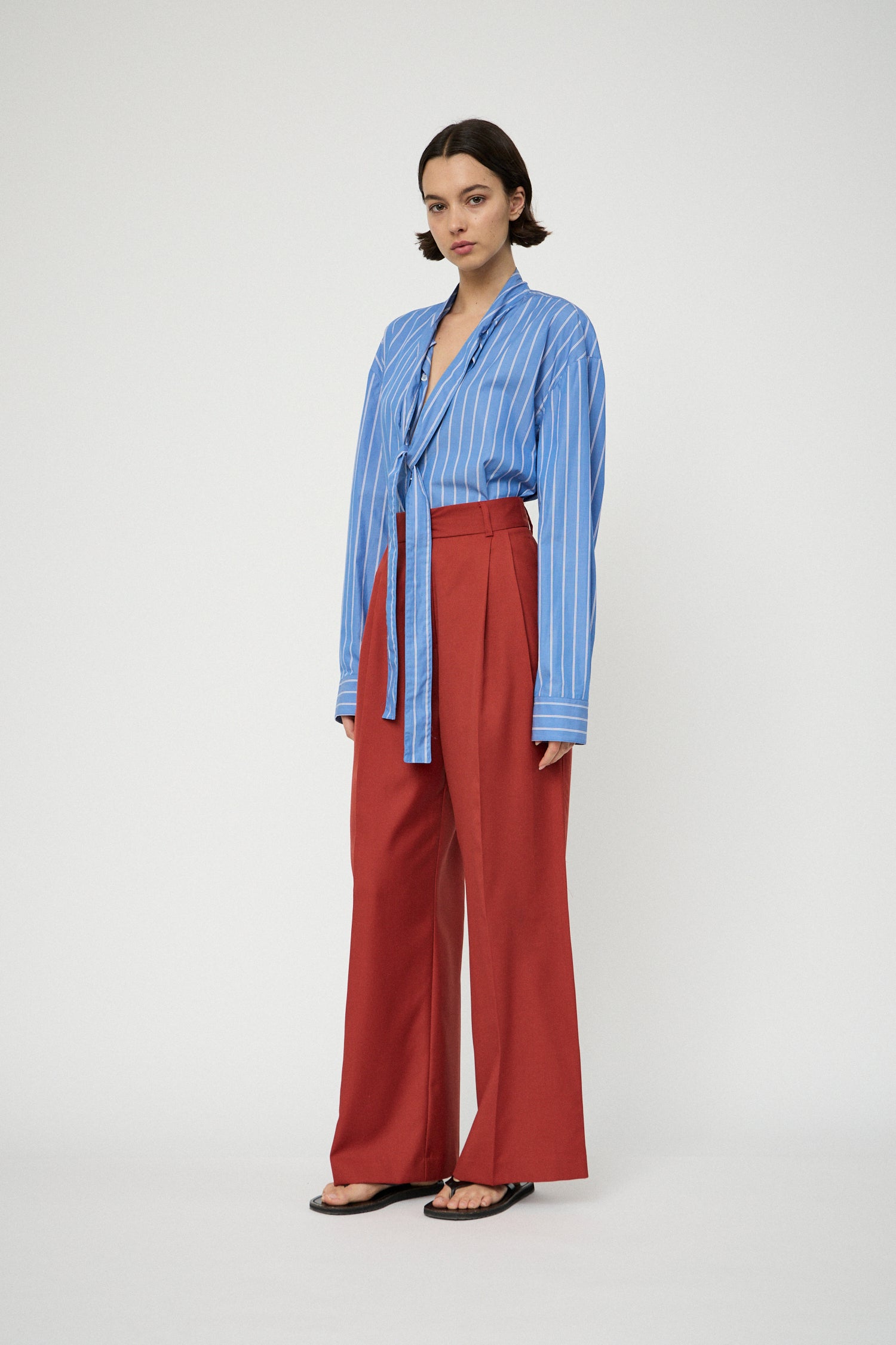 Double Pleat Trouser Rust