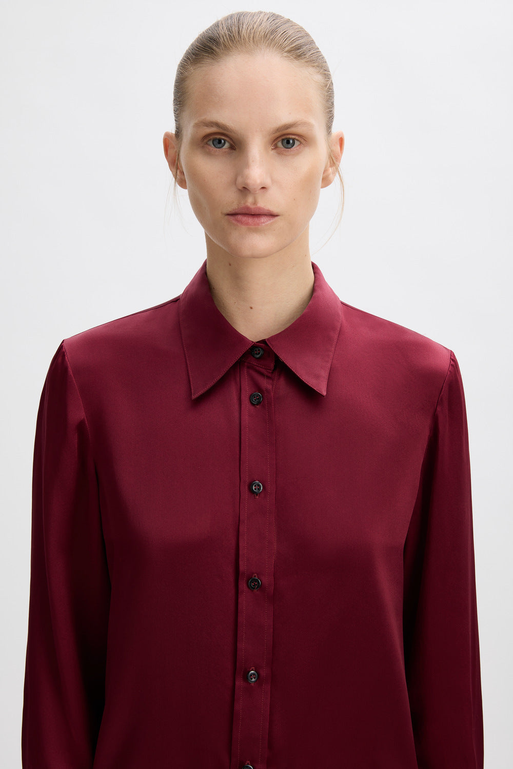BEARE PARK Emile Blouse Burgundy