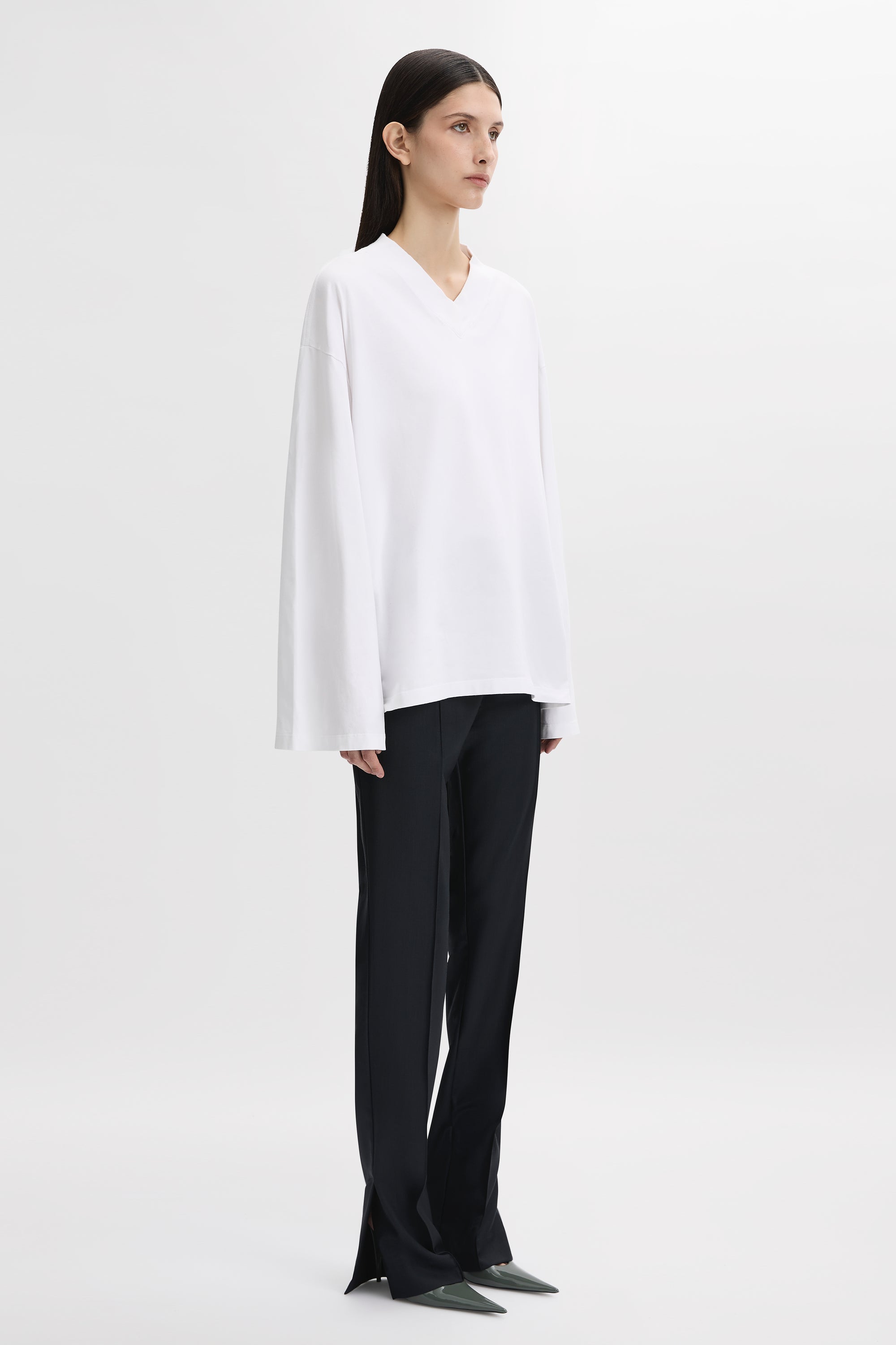 V-Neck Long Sleeve T-Shirt