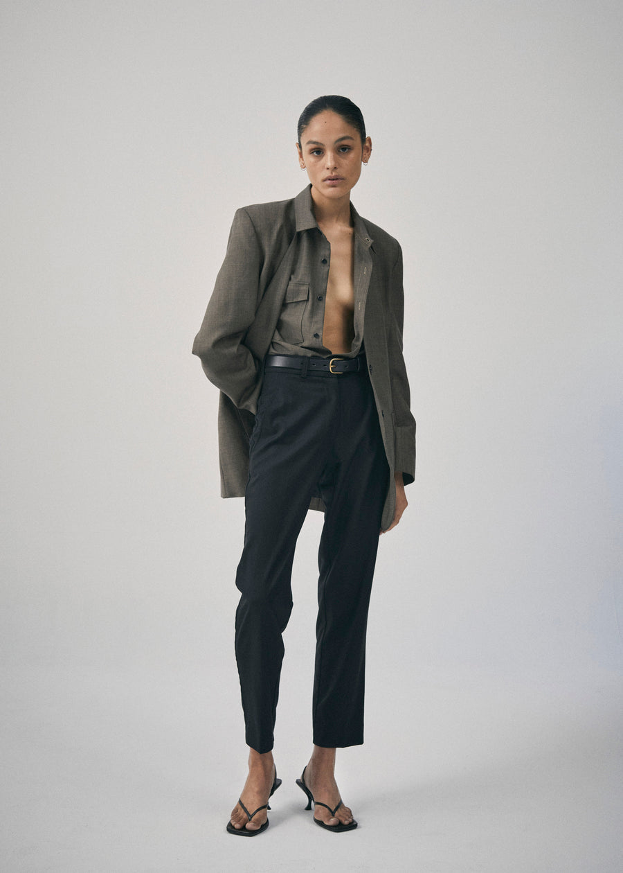 Shop Acne Studios Cropped Tailored Wool Blend Trousers Online  Camargue  Fashion Australia