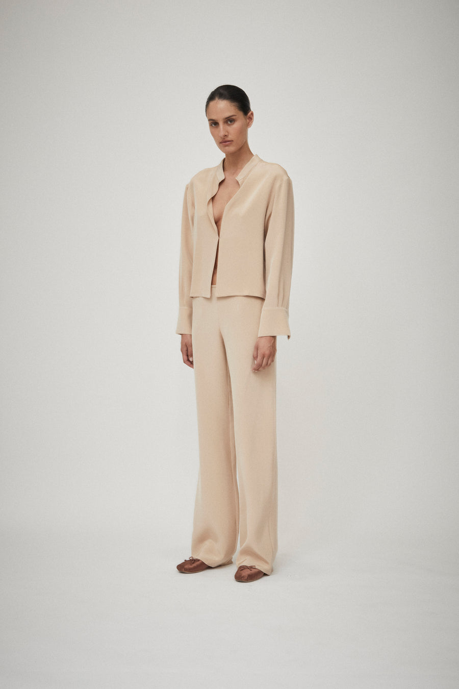 Silk Crepe Relaxed Pant