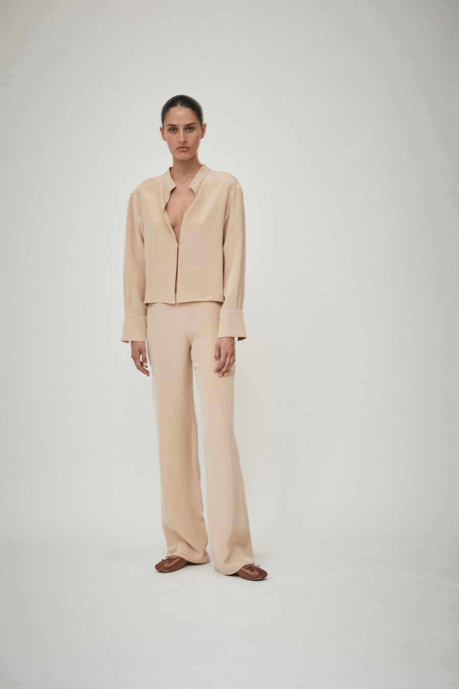 Silk Crepe Relaxed Pant