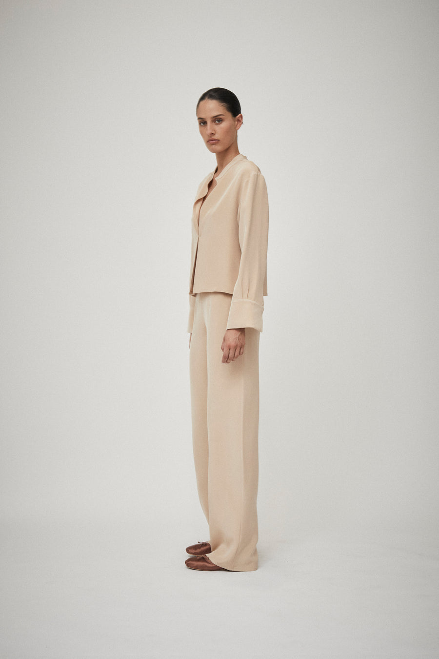 Silk Crepe Relaxed Pant