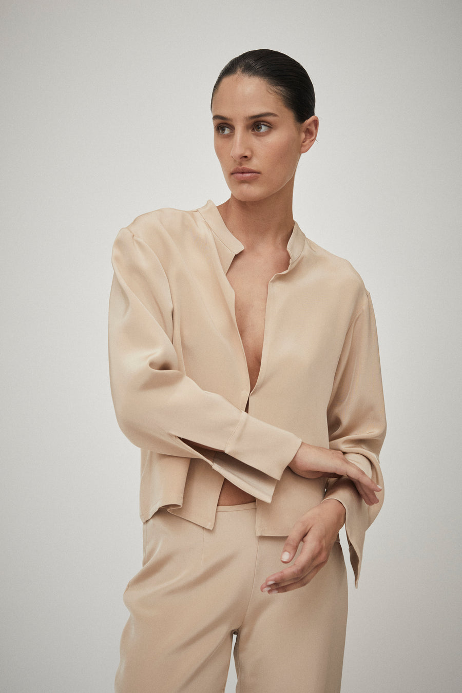 Silk Crepe Relaxed Pant