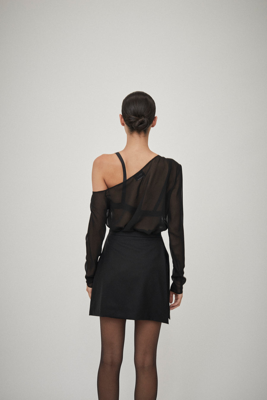 Asymmetric Silk Georgette Top
