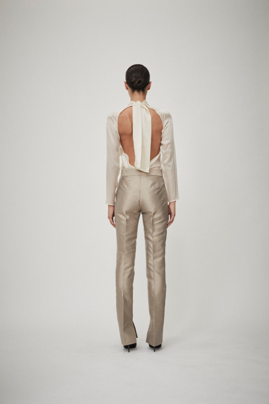 Silk Ankle Split Trouser