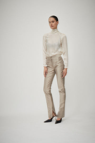 Silk Ankle Split Trouser