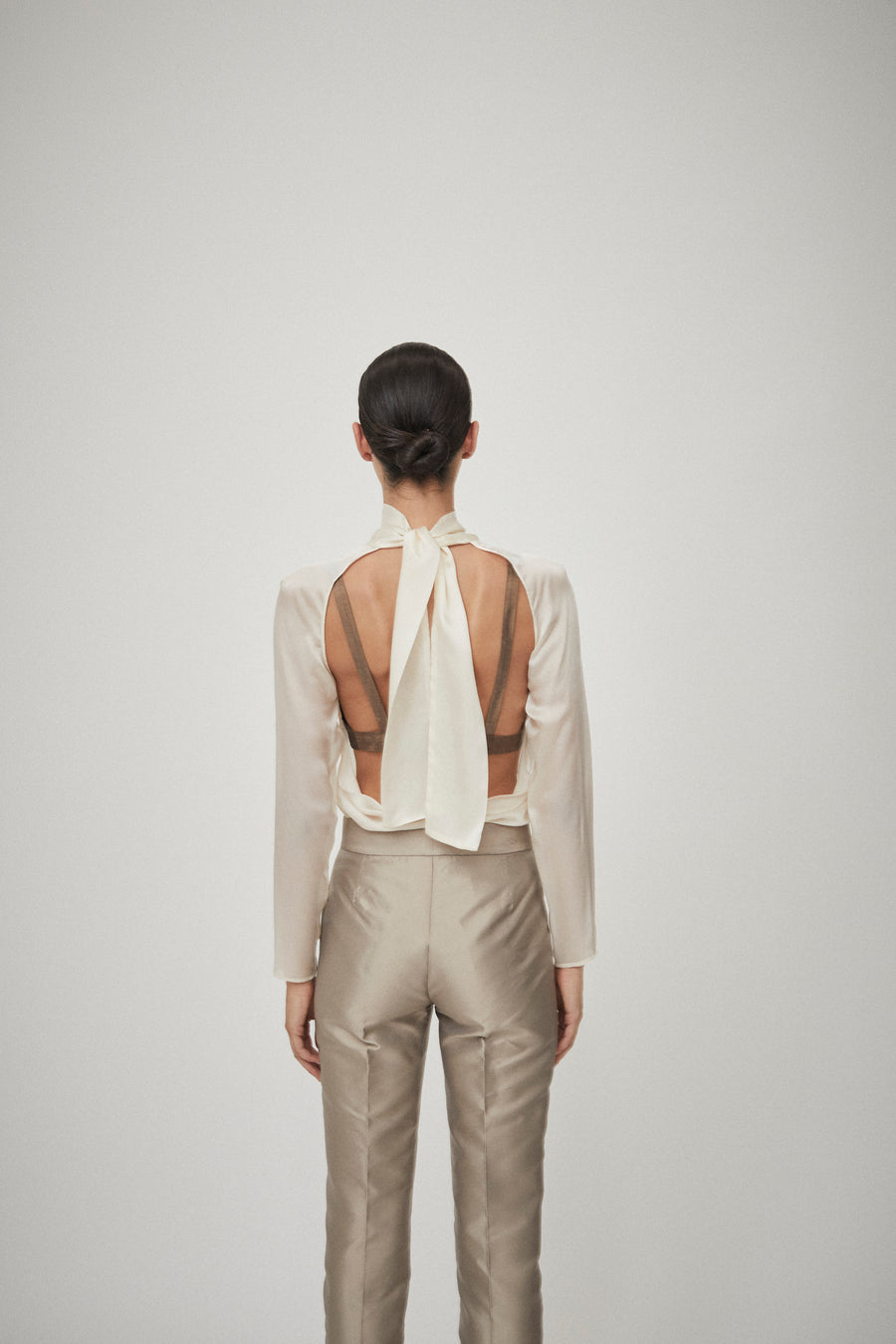 Silk Ankle Split Trouser