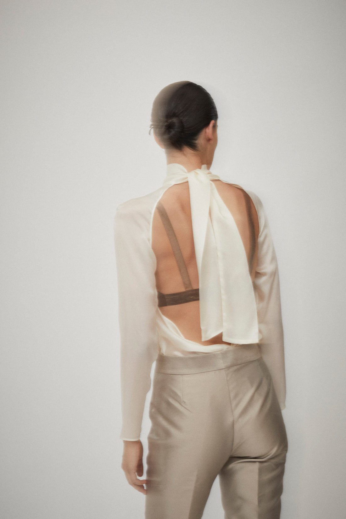 Silk Ankle Split Trouser