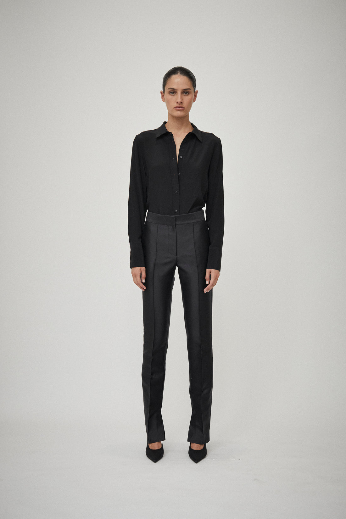 Silk Ankle Split Trouser