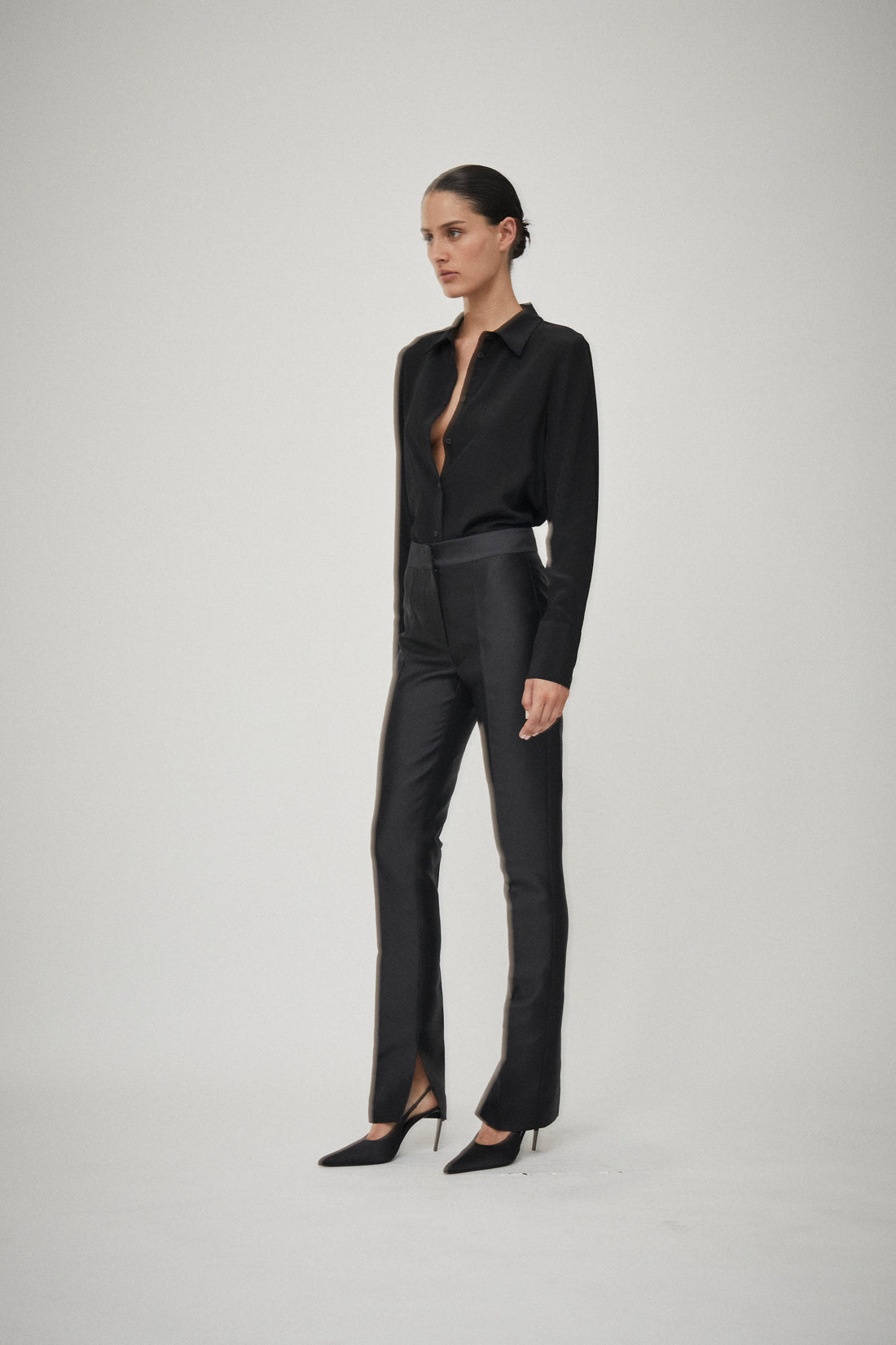 Silk Ankle Split Trouser