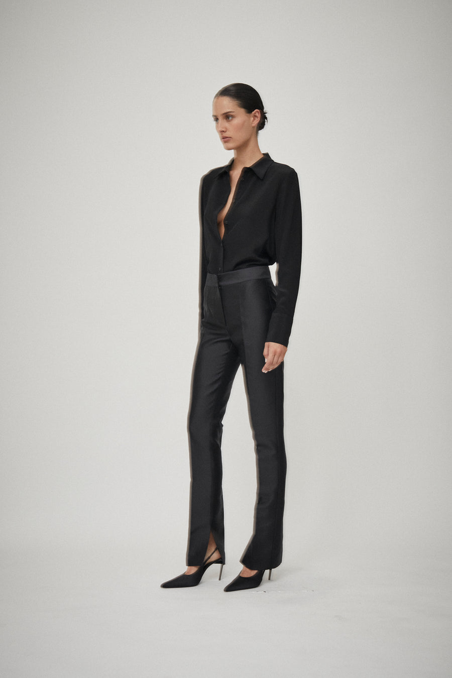 Silk Ankle Split Trouser