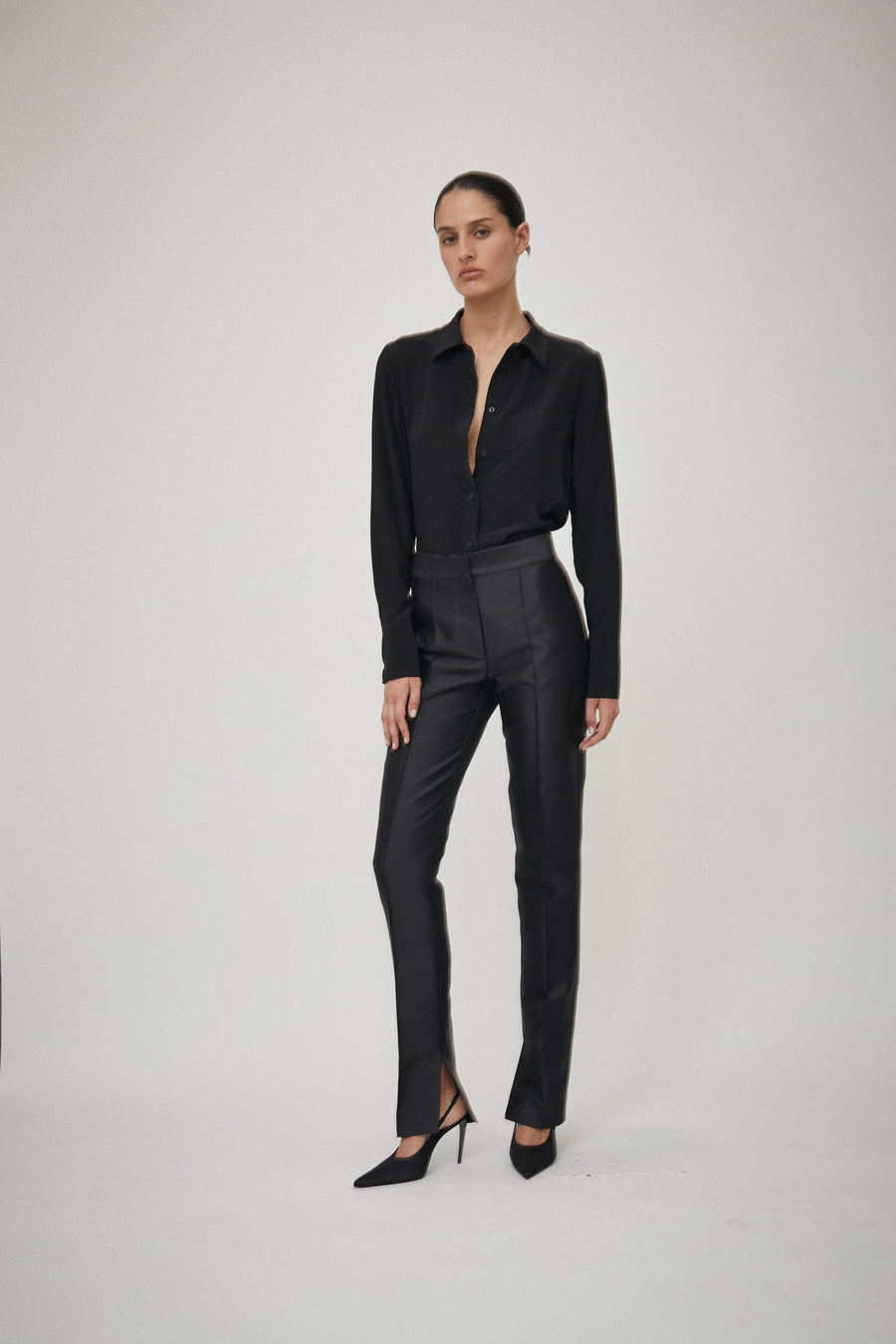 Silk Ankle Split Trouser