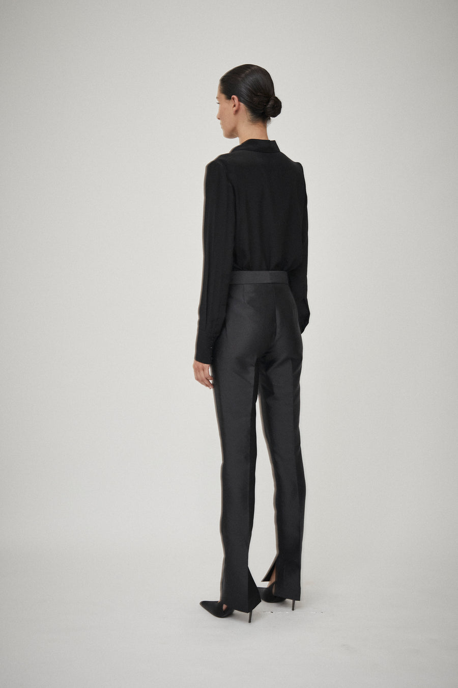 Silk Ankle Split Trouser