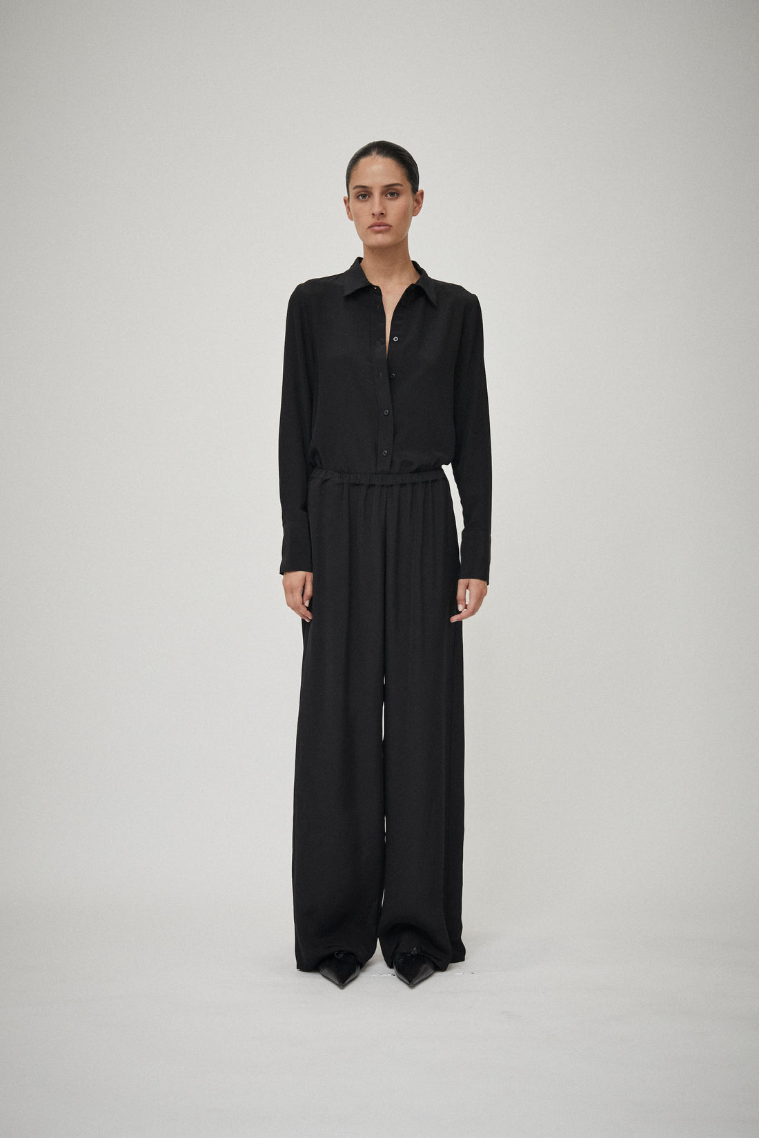Silk Elastic Waist Pant