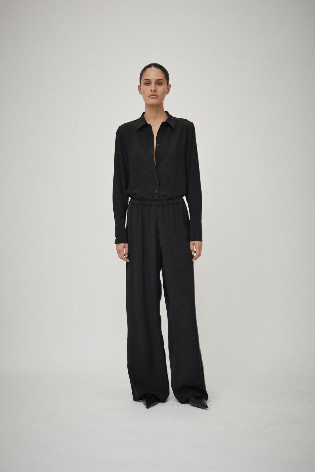 Silk Elastic Waist Pant