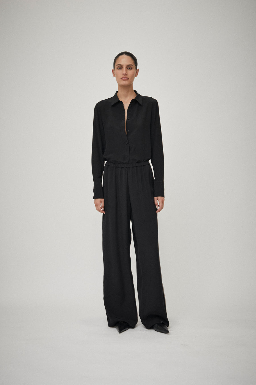 Silk Elastic Waist Pant
