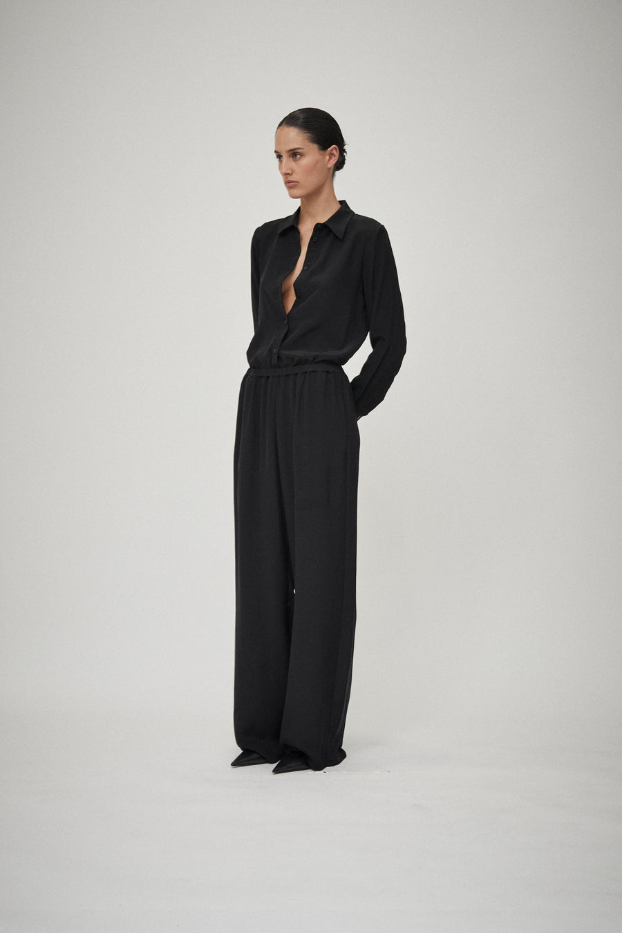 Silk Elastic Waist Pant