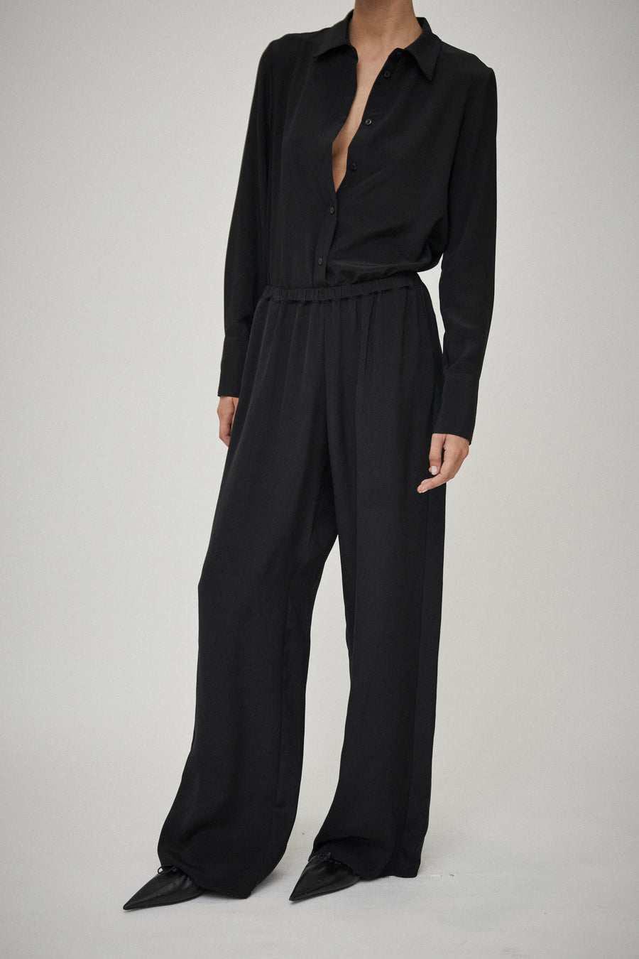 Silk Elastic Waist Pant