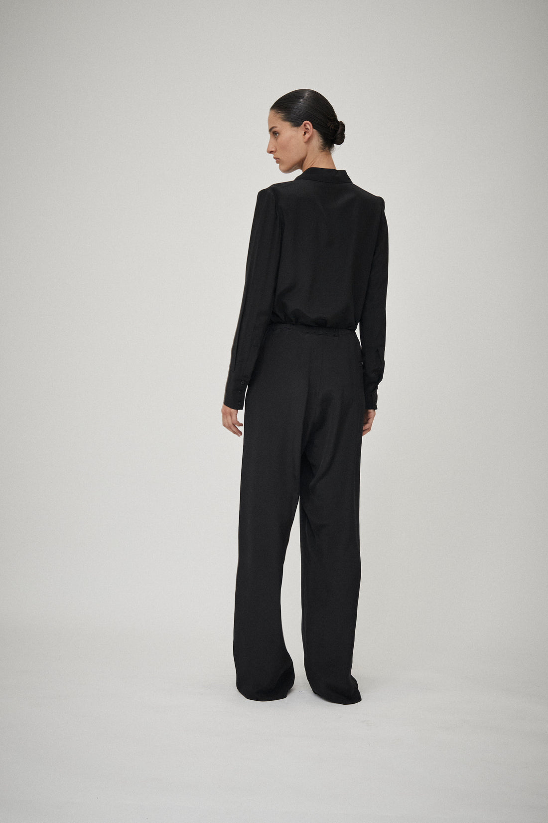 Silk Elastic Waist Pant