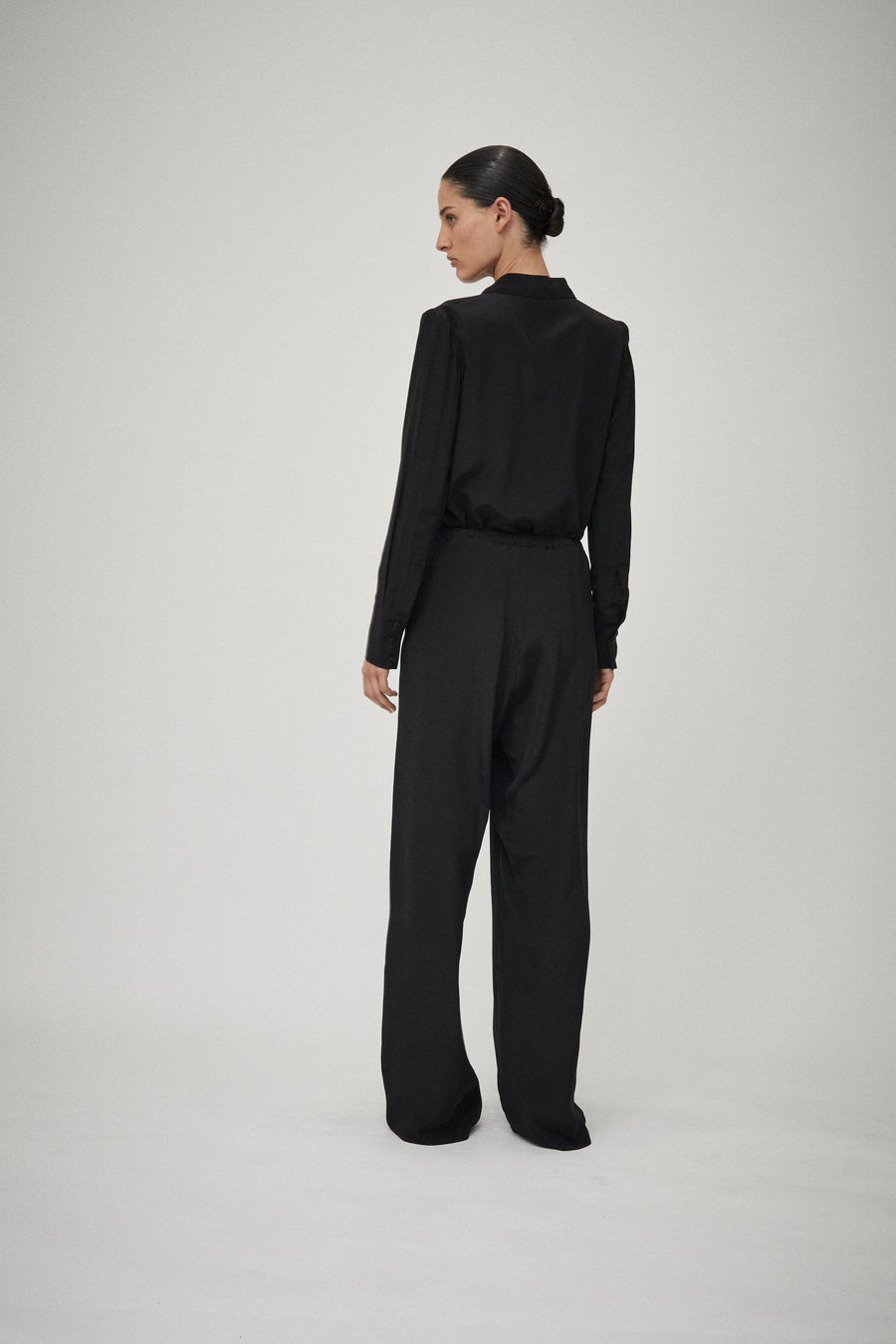 Silk Elastic Waist Pant