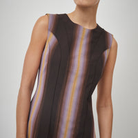 Stripe Panelled Mini Dress